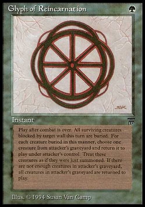 Glyph of Reincarnation ~ Legends [ Excellent ] [ Magic MTG ] - London Magic Traders Limited