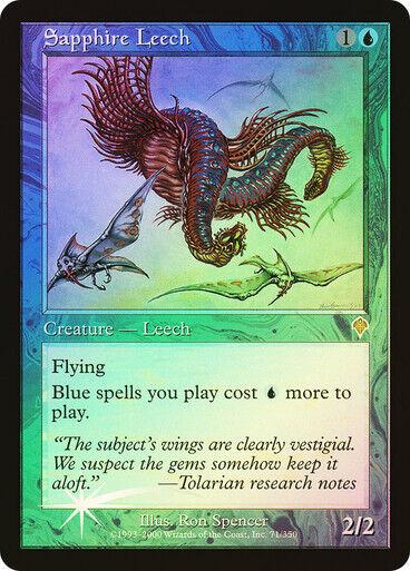 FOIL Sapphire Leech ~ Invasion [ Excellent ] [ Magic MTG ] - London Magic Traders Limited