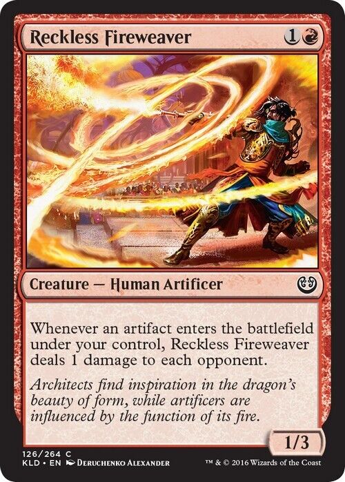 Reckless Fireweaver ~ Kaladesh [ Excellent ] [ Magic MTG ] - London Magic Traders Limited