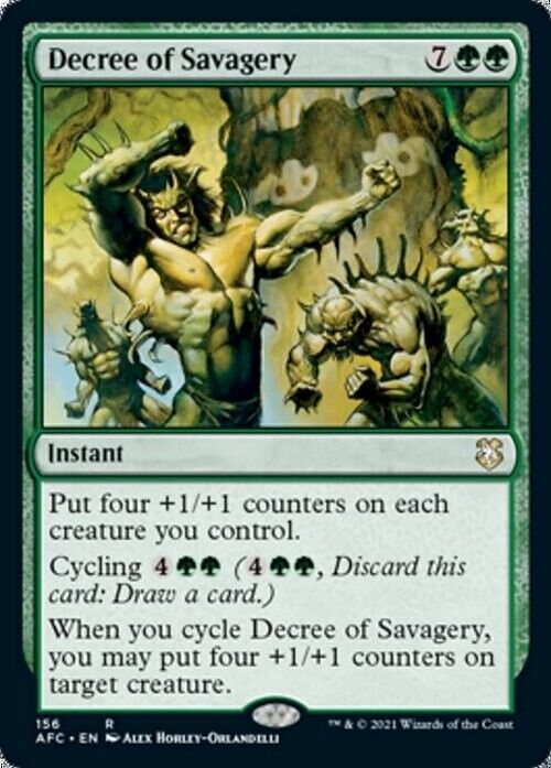 Decree of Savagery ~ Commander: Adventures in Forgotten Realms [ NM ] [ MTG ]