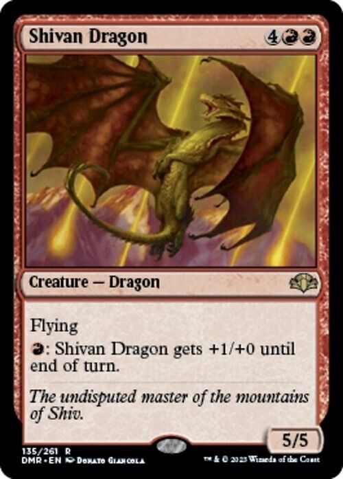 Shivan Dragon ~ Dominaria Remastered [ NearMint ] [ Magic MTG ] - London Magic Traders Limited