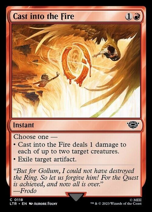 Cast into the Fire ~ The Lord of the Rings [ NM ] [ Magic MTG ]