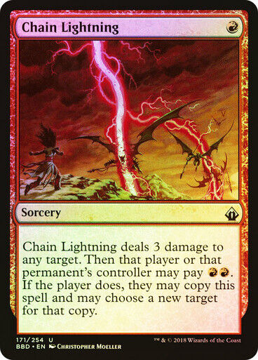 FOIL Chain Lightning ~ Battlebond [ Excellent ] [ Magic MTG ] - London Magic Traders Limited