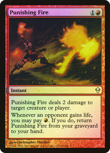 FOIL Punishing Fire ~ Zendikar [ Excellent ] [ Magic MTG ] - London Magic Traders Limited