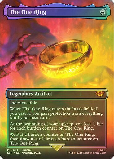 FOIL BORDERLESS The One Ring ~ The Lord of the Rings [ NearMint ] [ Magic MTG ] - London Magic Traders Limited