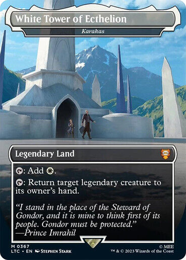 BORDERLESS White Tower of Ecthelion (Karakas) ~ The Lord of the Rings [ NM ] - London Magic Traders Limited