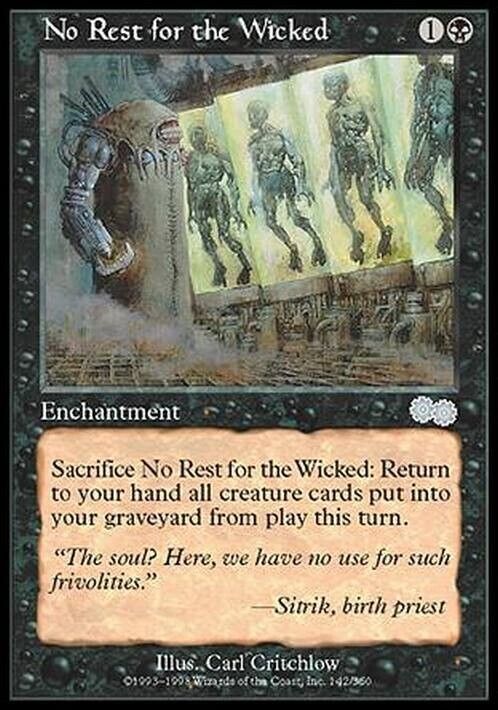 No Rest for the Wicked ~ Urza's Saga [ Excellent ] [ Magic MTG ] - London Magic Traders Limited