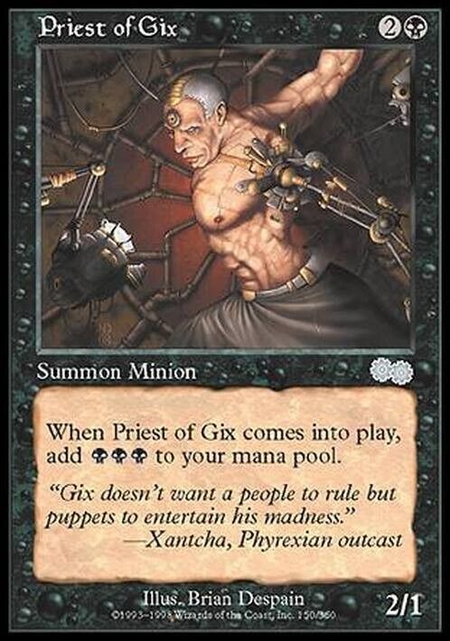 Priest of Gix ~ Urza's Saga [ Excellent ] [ Magic MTG ] - London Magic Traders Limited