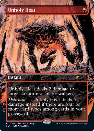 BORDERLESS Unholy Heat ~ Secret Lair [ NearMint ] [ Magic MTG ] - London Magic Traders Limited