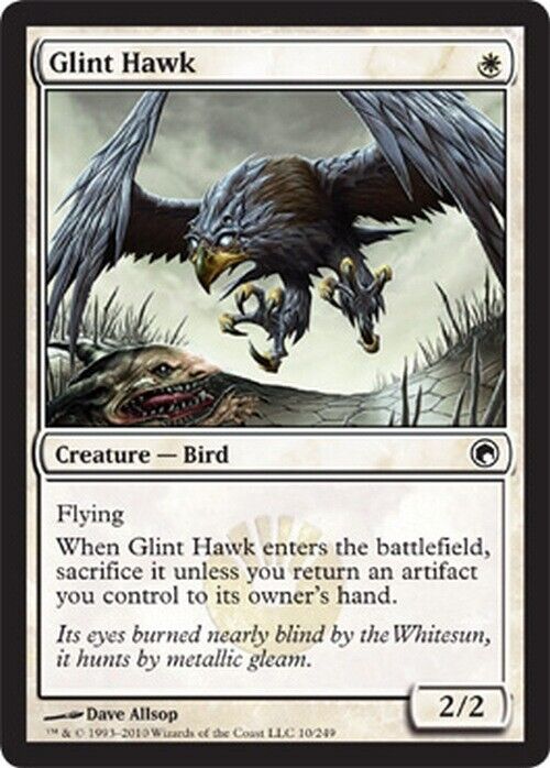 Glint Hawk ~ Scars of Mirrodin [ Excellent ] [ Magic MTG ] - London Magic Traders Limited