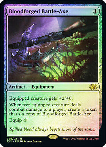 FOIL Bloodforged Battle-Axe ~ Double Masters 2022 [ NearMint ] [ Magic MTG ] - London Magic Traders Limited