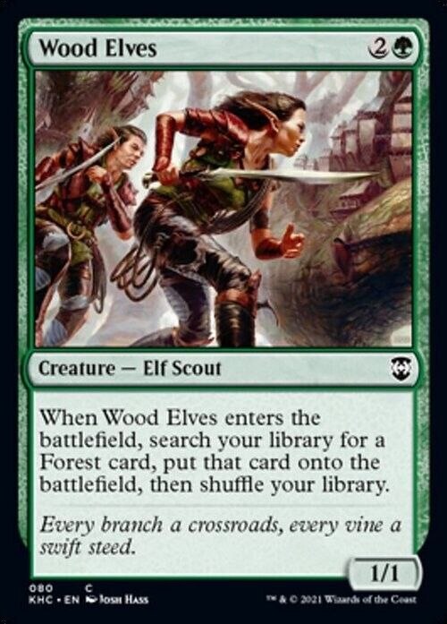 Wood Elves ~ Commander: Kaldheim [ NearMint ] [ Magic MTG ] - London Magic Traders Limited