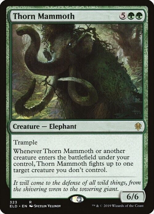 Thorn Mammoth ~ Throne of Eldraine [ NearMint ] [ Magic MTG ] - London Magic Traders Limited