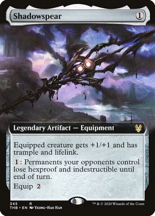 BORDERLESS Shadowspear ~ Theros Beyond Death [ NM ] [ Magic MTG ] - London Magic Traders Limited