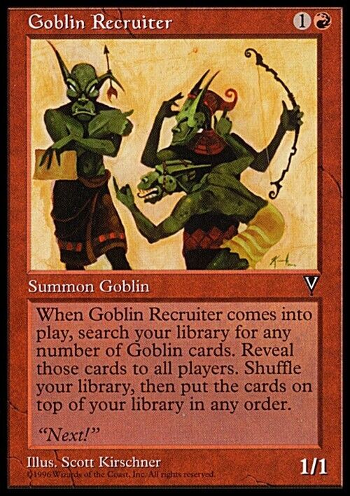 Goblin Recruiter ~ Visions [ Excellent ] [ Magic MTG ] - London Magic Traders Limited