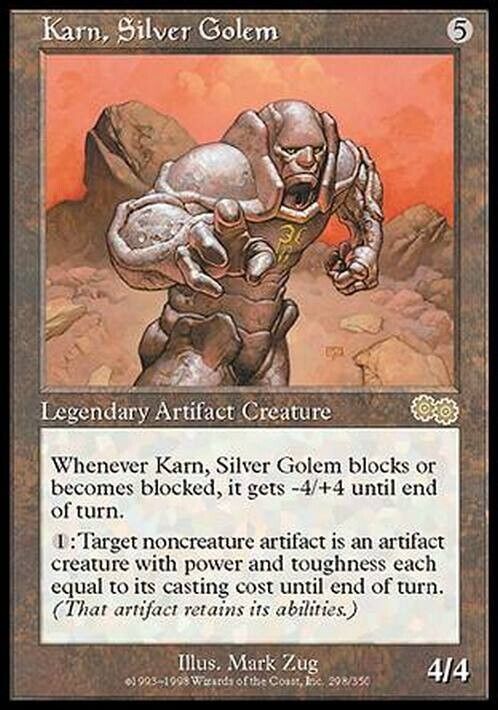 Karn, Silver Golem ~ Urza's Saga [ MODERATELY PLAYED ] [ Magic MTG ] - London Magic Traders Limited