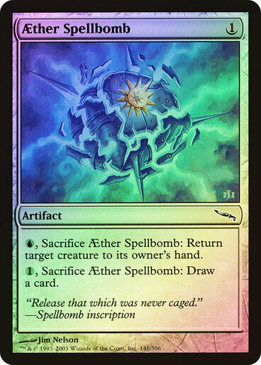 FOIL Aether Spellbomb ~ Mirrodin [ Excellent ] [ Magic MTG ] - London Magic Traders Limited