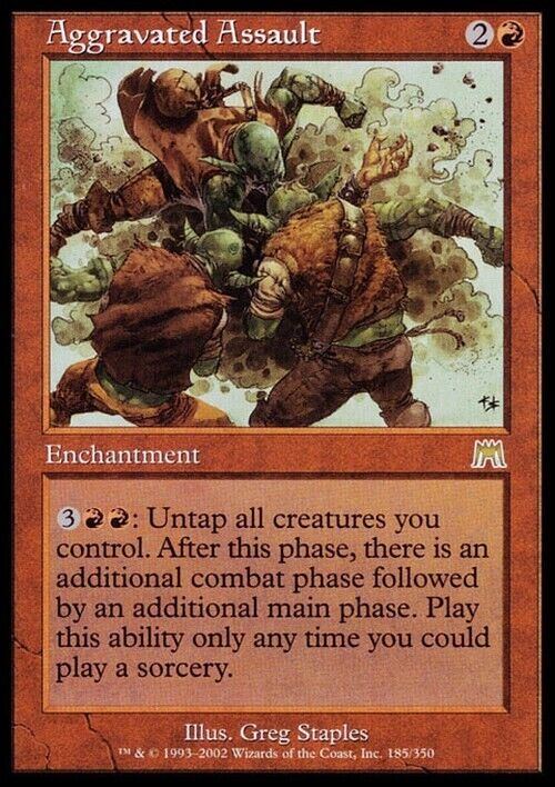 Aggravated Assault ~ Onslaught [ NearMint ] [ Magic MTG ] - London Magic Traders Limited