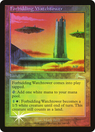 FOIL Forbidding Watchtower ~ Urza's Legacy [ NearMint ] [ Magic MTG ] - London Magic Traders Limited