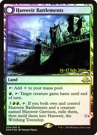 FOIL Hanweir Battlements / Writhing Township ~ Prerelease Eldritch Moon [ NM ] - London Magic Traders Limited