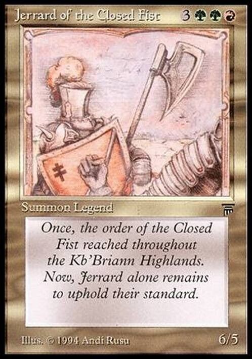 Jerrard of the Closed Fist ~ Legends [ Excellent ] [ Magic MTG ] - London Magic Traders Limited