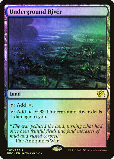 FOIL Underground River ~ The Brothers' War [ NearMint ] [ Magic MTG ] - London Magic Traders Limited