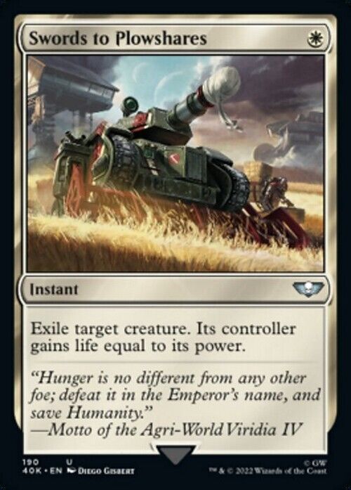 Swords to Plowshares ~ Commander: Warhammer 40,000 [ NearMint ] [ Magic MTG ] - London Magic Traders Limited