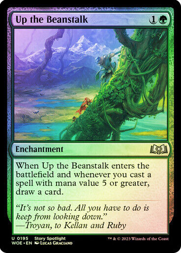 FOIL Up the Beanstalk ~ Wilds of Eldraine [ NM ] [ Magic MTG ] - London Magic Traders Limited