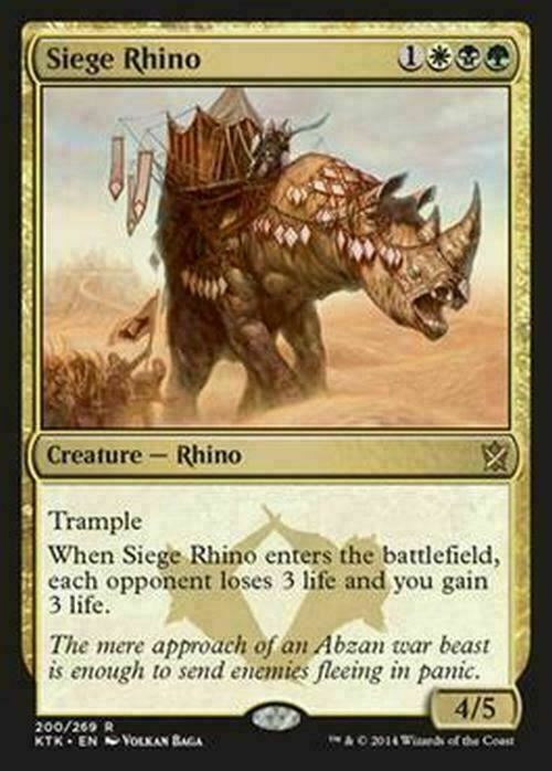 Siege Rhino ~ Khans of Tarkir [ Excellent ] [ Magic MTG ] - London Magic Traders Limited