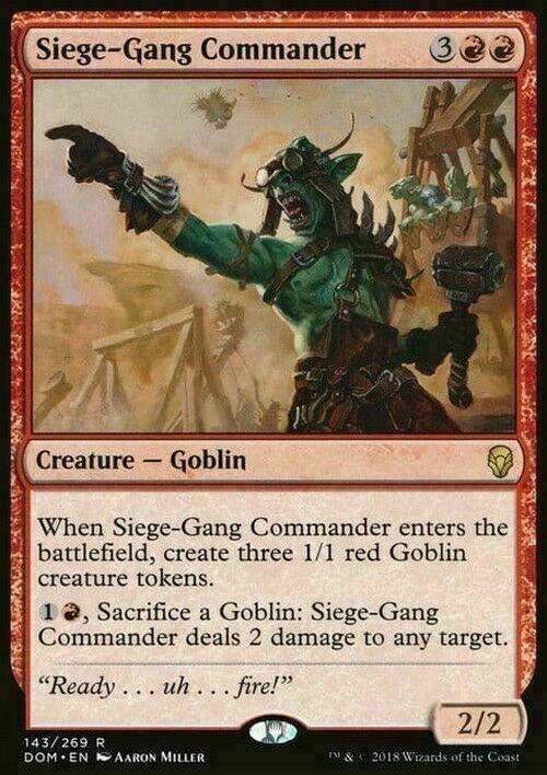 Siege-Gang Commander ~ Dominaria [ Excellent ] [ Magic MTG ] - London Magic Traders Limited