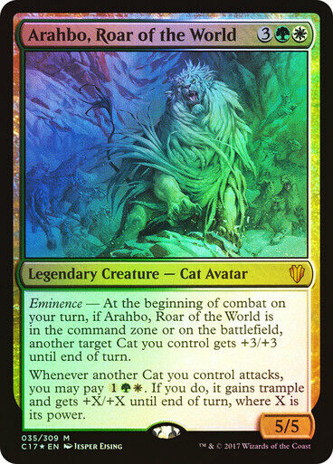 FOIL Arahbo, Roar of the World ~ Commander 2017 [ Excellent ] [ Magic MTG ] - London Magic Traders Limited