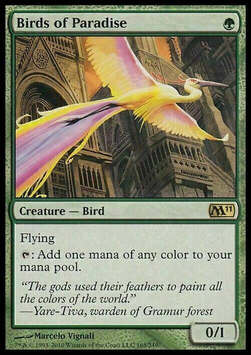 Birds of Paradise ~ Magic 2011 [ Excellent ] [ Magic MTG ] - London Magic Traders Limited