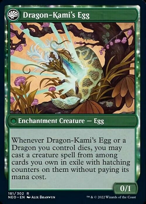 The Dragon-Kami Reborn ~ Kamigawa: Neon Dynasty [ NearMint ] [ Magic MTG ] - London Magic Traders Limited