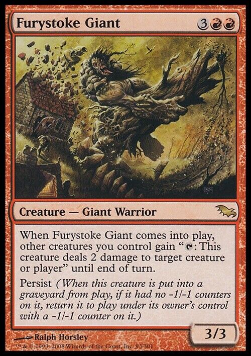 Furystoke Giant ~ Shadowmoor [ Excellent ] [ Magic MTG ] - London Magic Traders Limited