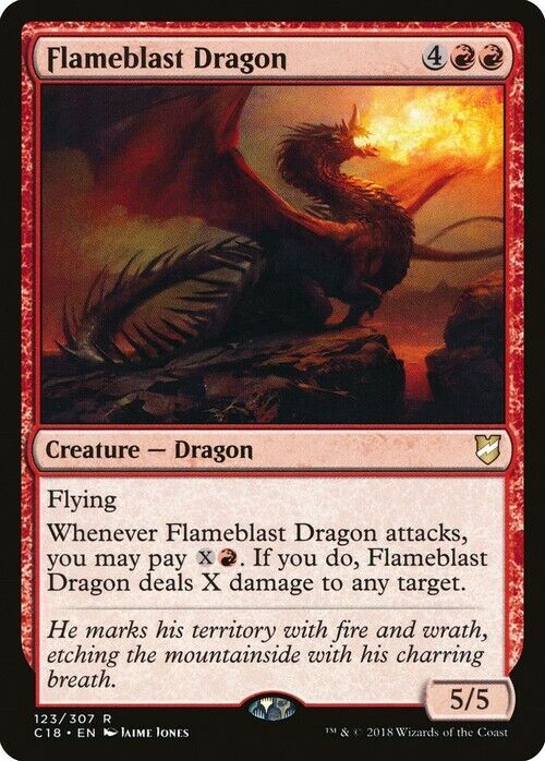 Flameblast Dragon ~ Commander 2018 [ Excellent ] [ Magic MTG ] - London Magic Traders Limited