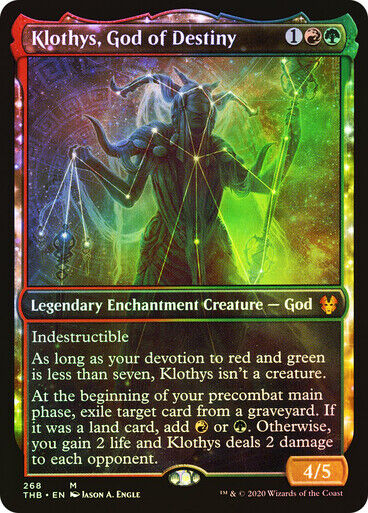 FOIL SHOWCASE Klothys, God of Destiny ~ Theros Beyond Death [ NM ] [ MTG ] - London Magic Traders Limited