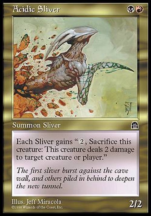 Acidic Sliver ~ Stronghold [ Excellent ] [ Magic MTG ] - London Magic Traders Limited