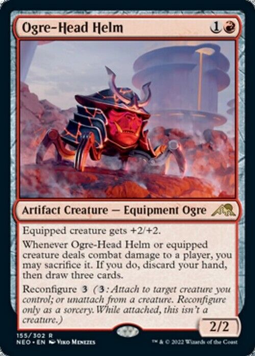Ogre-Head Helm ~ Kamigawa: Neon Dynasty [ NearMint ] [ Magic MTG ] - London Magic Traders Limited