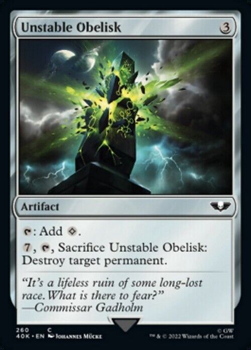 Unstable Obelisk ~ Commander: Warhammer 40,000 [ NearMint ] [ Magic MTG ]