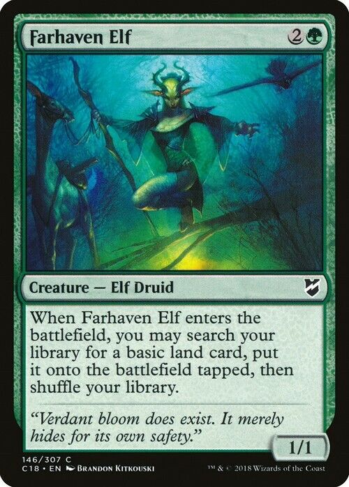 Farhaven Elf ~ Commander 2018 [ NearMint ] [ Magic MTG ] - London Magic Traders Limited