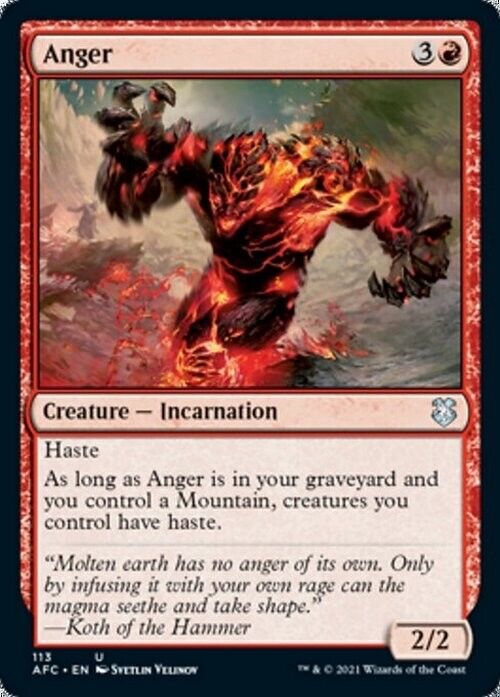 Anger ~ Commander: Adventures in the Forgotten Realms [ NM ] [ MTG ]