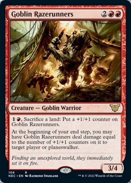 Goblin Razerunners ~ Commander: Kamigawa: Neon Dynasty [ NearMint ] [ MTG ] - London Magic Traders Limited