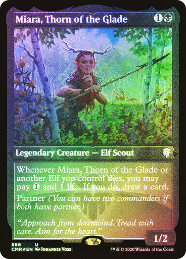 FOIL ETCHED Miara, Thorn of the Glade ~ Commander Legends [ NM ] [ Magic MTG ] - London Magic Traders Limited