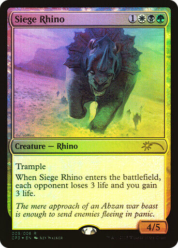 FOIL Siege Rhino ~ Clash Pack Khans of Tarkir [ Excellent ] [ Magic MTG ] - London Magic Traders Limited