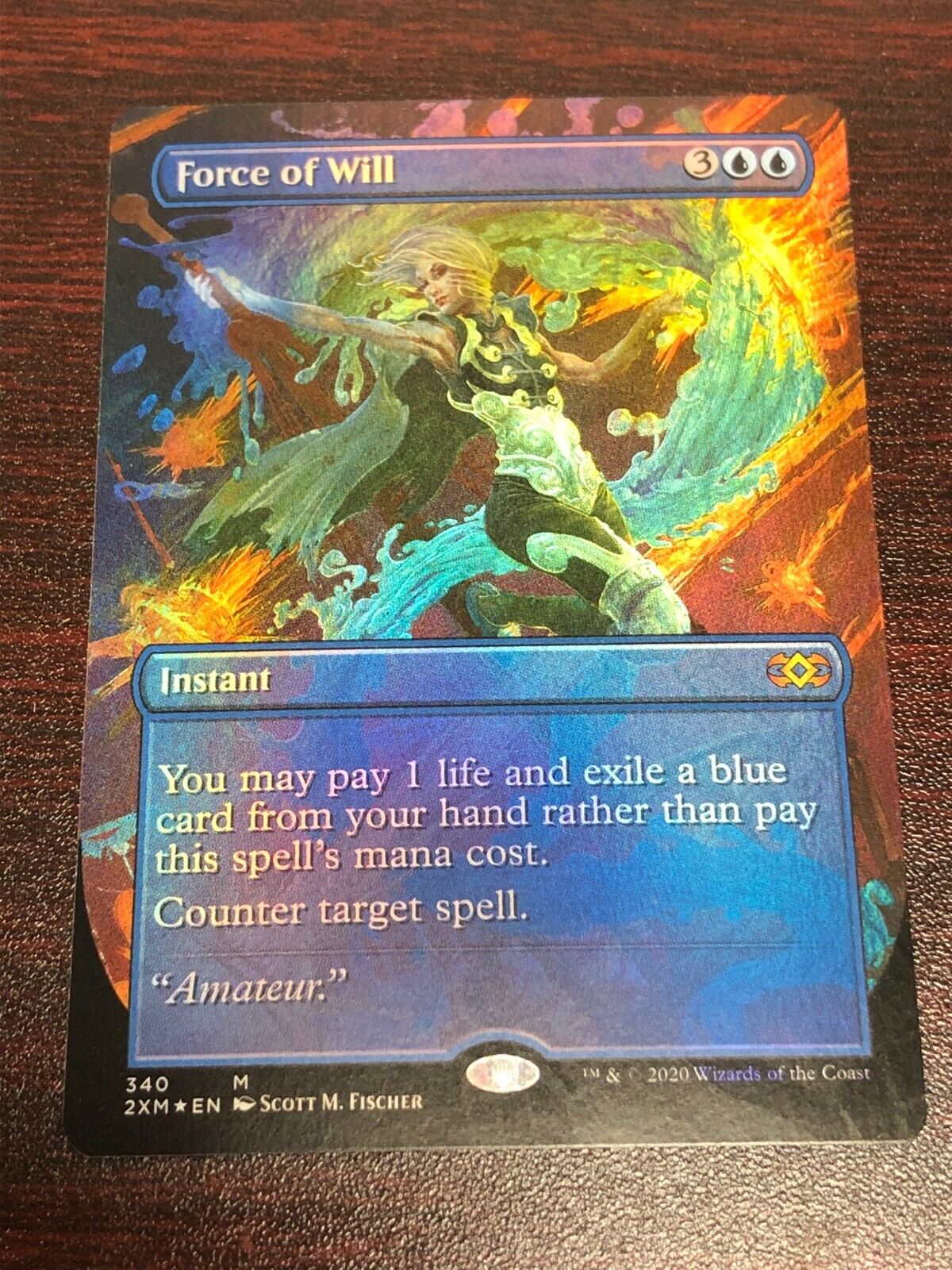 FOIL BORDERLESS Force of Will ~ Double Masters [ MINT ] [ Magic MTG ] - London Magic Traders Limited