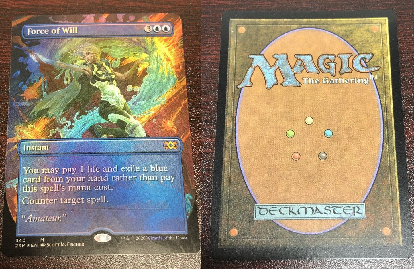 FOIL BORDERLESS Force of Will ~ Double Masters [ MINT ] [ Magic MTG ] - London Magic Traders Limited