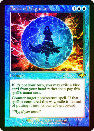 FOIL ETCHED Force of Negation ~ Modern Horizons [ NearMint ] [ Magic MTG ] - London Magic Traders Limited