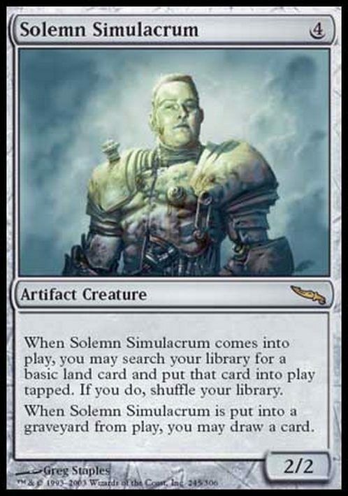 Solemn Simulacrum ~ Mirrodin [ MODERATELY PLAYED ] [ Magic MTG ] - London Magic Traders Limited