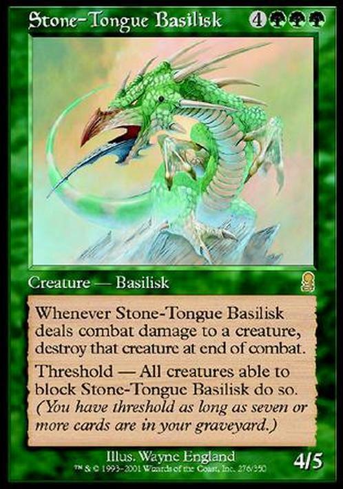 Stone-Tongue Basilisk ~ Odyssey [ Excellent ] [ Magic MTG ] - London Magic Traders Limited