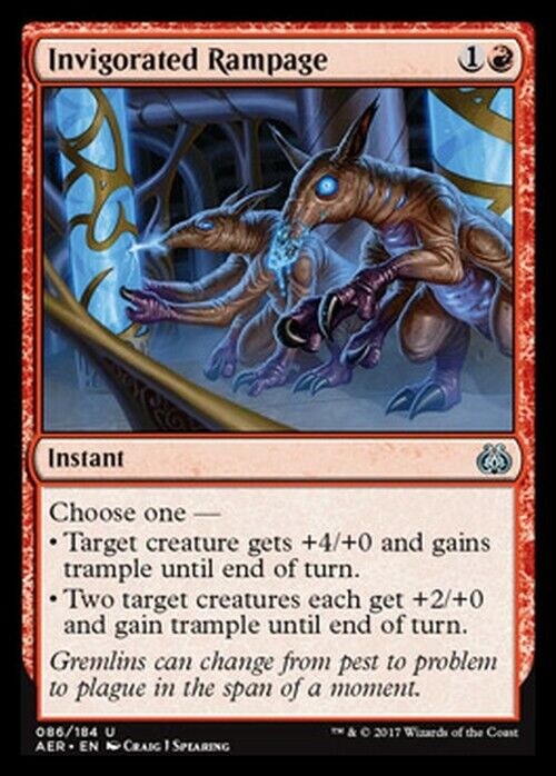 Invigorated Rampage ~ Aether Revolt [ Excellent ] [ Magic MTG ] - London Magic Traders Limited